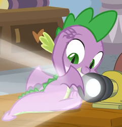 Size: 575x597 | Tagged: safe, screencap, spike, dragon, g4, marks for effort, cropped, male, smiling, winged spike, wings