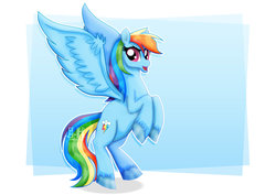 Size: 1600x1131 | Tagged: safe, artist:jotakaanimation, rainbow dash, pegasus, pony, g4, female, mare, simple background, solo