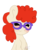 Size: 919x1163 | Tagged: safe, artist:thatonefluffs, twist, earth pony, pony, g4, blushing, bust, cute, eyes closed, female, portrait, simple background, smiling, solo, transparent background, twistabetes