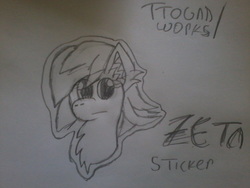 Size: 1600x1200 | Tagged: safe, artist:terminalhash, oc, oc only, oc:paperzeta, pony, sketch, solo, traditional art