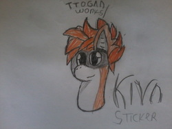 Size: 1600x1200 | Tagged: safe, artist:terminalhash, oc, oc only, oc:kiva, pony, robot, robot pony, sketch, solo, traditional art