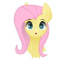 Size: 900x720 | Tagged: safe, artist:zeronitroman, fluttershy, pegasus, pony, g4, bust, confused, female, simple background, solo, transparent background