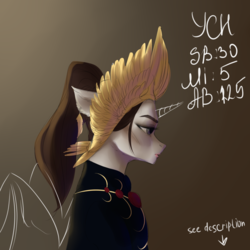 Size: 1024x1024 | Tagged: safe, artist:zefirayn, oc, oc only, anthro, auction, clothes, commission, digital art, female, hat, mare, signature, solo, vexel, ych example, your character here