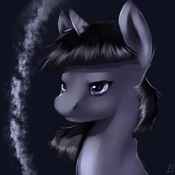 Size: 1024x1024 | Tagged: safe, artist:imsokyo, twilight sparkle, pony, g4, bust, female, monochrome, portrait, solo