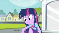 Size: 656x368 | Tagged: safe, artist:cesar3o0, twilight sparkle, equestria girls, g4, animated, barefoot, boots, feet, female, fetish, foot fetish, gif, parody, scene parody, shoes, show accurate, soles, toes, wiggling toes