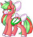 Size: 131x150 | Tagged: safe, artist:ak4neh, oc, oc only, oc:arbuza fledermaus, pony, animated, gif, pixel art, simple background, solo, transparent background