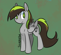 Size: 523x473 | Tagged: safe, artist:thunderpon, oc, oc only, oc:jetn, earth pony, pegasus, pony, solo