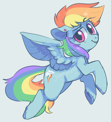 Size: 1198x1314 | Tagged: safe, artist:johnjudes, rainbow dash, pegasus, pony, g4, female, flying, mare, simple background, solo, white background