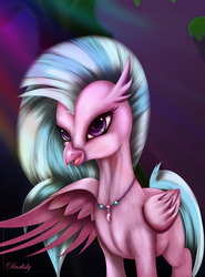 Size: 3200x4327 | Tagged: safe, artist:darksly, silverstream, classical hippogriff, hippogriff, g4, female, solo