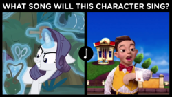 Size: 1920x1080 | Tagged: safe, edit, edited screencap, screencap, mean rarity, g4, the mean 6, clone, greedity, lazytown, mine, song reference, stingy