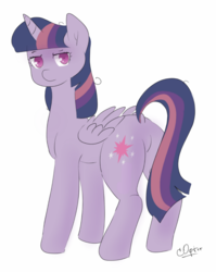 Size: 1600x2009 | Tagged: safe, artist:c0pter, mean twilight sparkle, alicorn, pony, g4, the mean 6, butt, clone, female, mare, plot, solo, wip
