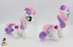 Size: 1960x1252 | Tagged: safe, artist:epicrainbowcrafts, sweetie belle, pony, g4, beanie (plushie), irl, photo, plushie, solo