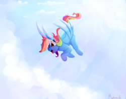 Size: 3800x3000 | Tagged: dead source, safe, artist:miokomata, rainbow dash, pegasus, pony, g4, female, high res, open mouth, simple background, solo, white background