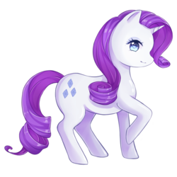 Size: 500x500 | Tagged: safe, artist:ciapura, rarity, pony, unicorn, g4, female, looking at you, raised hoof, simple background, solo, transparent background