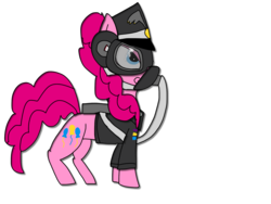 Size: 2048x1536 | Tagged: artist needed, safe, pinkie pie, earth pony, pony, g4, 1000 hours in ms paint, bomber crew, female, merrick jäger, oxygen mask, service cap, simple background, solo, transparent background