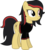 Size: 6400x7115 | Tagged: safe, artist:parclytaxel, oc, oc only, oc:scarlet arraiza, earth pony, pony, .svg available, absurd resolution, black shirt, clothes, female, gem, heterochromia, jewelry, mare, necklace, shirt, simple background, solo, transparent background, vector