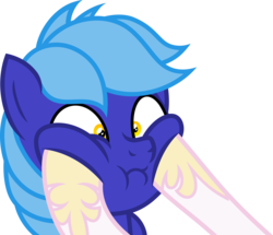 Size: 4780x4114 | Tagged: safe, artist:deyrasd, princess celestia, oc, oc:dayandey, earth pony, pony, g4, absurd resolution, cheek squish, offscreen character, simple background, squishy cheeks, transparent background, vector