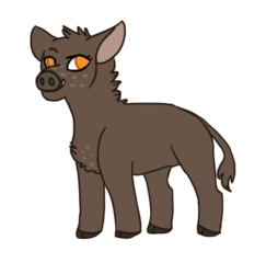 Size: 404x415 | Tagged: safe, artist:genjiin, oc, oc only, oc:artemis, boar, them's fightin' herds, community related, female, non-mlp oc, simple background, solo, tfh oc, transparent background