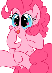 Size: 2894x4093 | Tagged: safe, artist:oofycolorful, pinkie pie, earth pony, pony, g4, :p, cute, diapinkes, female, heart eyes, mare, simple background, solo, sparkly eyes, tongue out, white background, wingding eyes