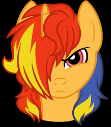 Size: 400x458 | Tagged: safe, artist:sarahgdo, offspring, parent:flash sentry, parent:sunset shimmer, parents:flashimmer