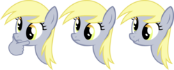 Size: 8745x3526 | Tagged: safe, derpy hooves, g4, meme, scrunchy face, simple background, thinking, transparent background, vector