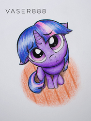 Size: 750x1000 | Tagged: safe, artist:vaser888, twilight sparkle, g4, cute, female, filly, twiabetes, younger