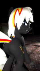 Size: 1080x1920 | Tagged: safe, oc, oc only, oc:velvet remedy, pony, fallout equestria, butt, female, plot, solo