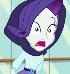 Size: 673x720 | Tagged: safe, screencap, rarity, dance magic, equestria girls, spoiler:eqg specials, animated, clothes, cropped, female, gasp, gif, reaction, reaction image, shawl, shocked, solo
