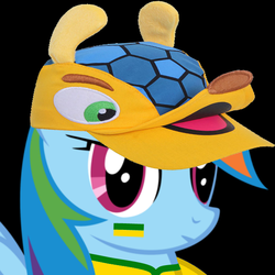 Size: 645x645 | Tagged: artist needed, safe, rainbow dash, pony, g4, aliasing, black background, brazil, bust, cap, clothes, cropped, face paint, female, flag, football, fuleco, hat, jersey, looking at you, mare, paint, portrait, profile picture, shirt, simple background, solo, sports, world cup, world cup 2014