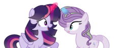 Size: 2137x815 | Tagged: safe, artist:rainbows-skies, twilight sparkle, oc, oc:crystal flame, alicorn, dracony, hybrid, pony, g4, interspecies offspring, offspring, parent:rarity, parent:spike, parents:sparity, simple background, transparent background, twilight sparkle (alicorn)