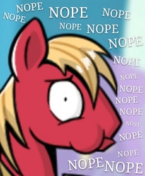 Size: 479x580 | Tagged: safe, artist:z-y-c, big macintosh, earth pony, pony, g4, male, nope, nope nope nope nope nope nope, reaction image, so much nope, solo, stallion