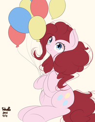 Size: 1100x1400 | Tagged: safe, artist:tohupo, pinkie pie, earth pony, pony, g4, balloon, female, mare, solo