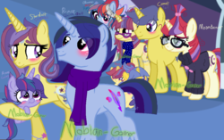 Size: 1024x642 | Tagged: safe, artist:mobian-gamer, comet tail, moondancer, g4, cometdancer, female, magical lesbian spawn, male, offspring, parent:rainbow dash, parent:twilight sparkle, parents:cometdancer, parents:twidash, shipping, straight