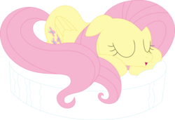 Size: 3544x2419 | Tagged: safe, artist:porygon2z, fluttershy, pegasus, pony, g4, cute, eyes closed, female, floppy ears, high res, mare, open mouth, prone, shyabetes, simple background, sleeping, smiling, solo, transparent background