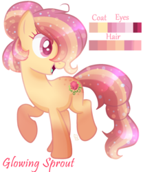 Size: 1368x1644 | Tagged: safe, artist:sugaryicecreammlp, oc, oc only, oc:glowing sprout, pony, unicorn, digital art, female, mare, reference sheet, simple background, solo, transparent background