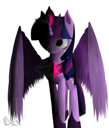 Size: 3000x3500 | Tagged: safe, artist:nixworld, twilight sparkle, alicorn, pony, g4, cute, evil, evil twilight, female, high res, mare, solo, twilight is anakin, twilight sparkle (alicorn), tyrant sparkle