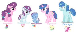 Size: 4692x1964 | Tagged: safe, artist:hollymau, party favor, sugar belle, g4, family, male, offspring, parent:party favor, parent:sugar belle, parents:partybelle, ship:partybelle, shipping, straight