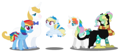 Size: 1444x612 | Tagged: safe, artist:versionsofme, prince blueblood, rainbow dash, g4, female, male, offspring, parent:prince blueblood, parent:rainbow dash, parents:bluedash, ship:bluedash, shipping, straight