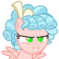 Size: 3500x3500 | Tagged: safe, alternate version, artist:masem, cozy glow, pegasus, pony, g4, marks for effort, cozy glow's true goal, female, filly, freckles, glowing eyes, green eyes, high res, simple background, solo, transparent background