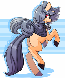 Size: 800x962 | Tagged: safe, artist:cinnamontwistz, oc, oc only, pony, bell, rearing, solo