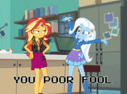 Size: 480x356 | Tagged: safe, edit, edited screencap, screencap, sunset shimmer, trixie, equestria girls, equestria girls specials, g4, my little pony equestria girls: better together, my little pony equestria girls: forgotten friendship, cropped