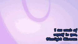 Size: 800x450 | Tagged: safe, edit, edited screencap, screencap, princess luna, starlight glimmer, butterfly, g4, to where and back again, absurd file size, absurd gif size, animated, bed, book, cake, candle, caption, cloud, comforting, dialogue, dream, dream walker luna, female, fog, food, gif, glasses, kite, moon, our town, plant, starlight's room, table, teddy bear, text, twilight's castle, waking up, window, zoom