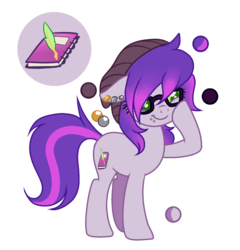Size: 1024x1066 | Tagged: safe, artist:mintoria, oc, oc only, earth pony, pony, beanie, ear piercing, earring, female, glasses, hat, jewelry, mare, piercing, reference sheet, simple background, solo, transparent background