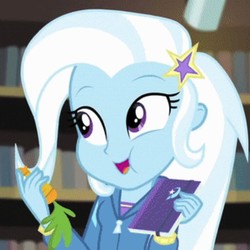 Size: 719x720 | Tagged: safe, screencap, trixie, equestria girls, equestria girls specials, g4, my little pony equestria girls: better together, my little pony equestria girls: forgotten friendship, carrot, cropped, eating, female, food, solo