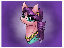 Size: 2048x1536 | Tagged: safe, artist:melonseed11, spoiled rich, pony, g4, bust, female, portrait, solo