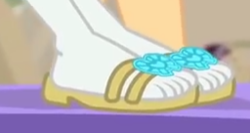 Size: 256x136 | Tagged: safe, screencap, rarity, equestria girls, equestria girls series, forgotten friendship, g4, cropped, feet, foot focus, legs, pictures of legs, sandals, solo