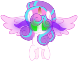 Size: 1024x797 | Tagged: safe, artist:leanne264, princess flurry heart, alicorn, pony, g4, colored horn, curved horn, female, horn, older, older flurry heart, possessed, simple background, solo, sombra eyes, sombra horn, transparent background