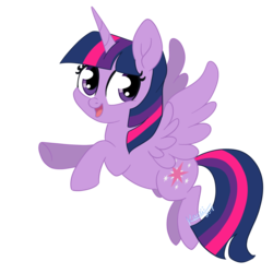 Size: 1280x1280 | Tagged: safe, artist:karzii, twilight sparkle, alicorn, pony, g4, female, mare, simple background, smiling, solo, transparent background, twilight sparkle (alicorn)