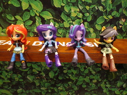Size: 4608x3456 | Tagged: safe, daring do, rarity, starlight glimmer, sunset shimmer, equestria girls, g4, doll, equestria girls minis, eqventures of the minis, female, fuck the police, singapore, toy