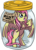 Size: 898x1258 | Tagged: safe, artist:dawnallies, part of a set, fluttershy, butterfly, pegasus, pony, g4, abuse, don't tap the pony in the jar, female, flutterbuse, flutterfly, flutters, glass, help, jar, lid, part of a series, pink, plastic, pony in a bottle, sad, simple background, solo, stuck, transparent background, yellow